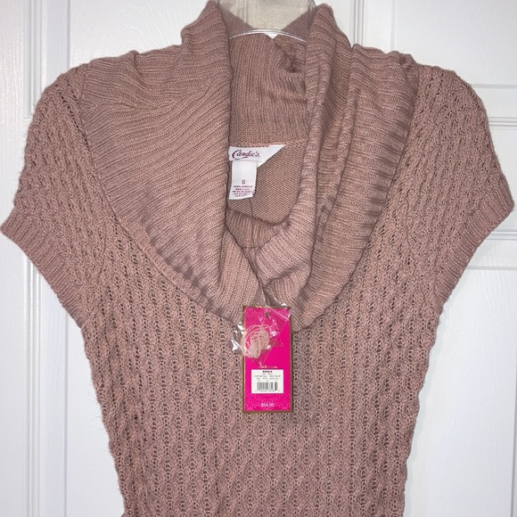 Pale Mauve/Soft Pink Cowl Neck Sweater Dress - Picture 2 of 9